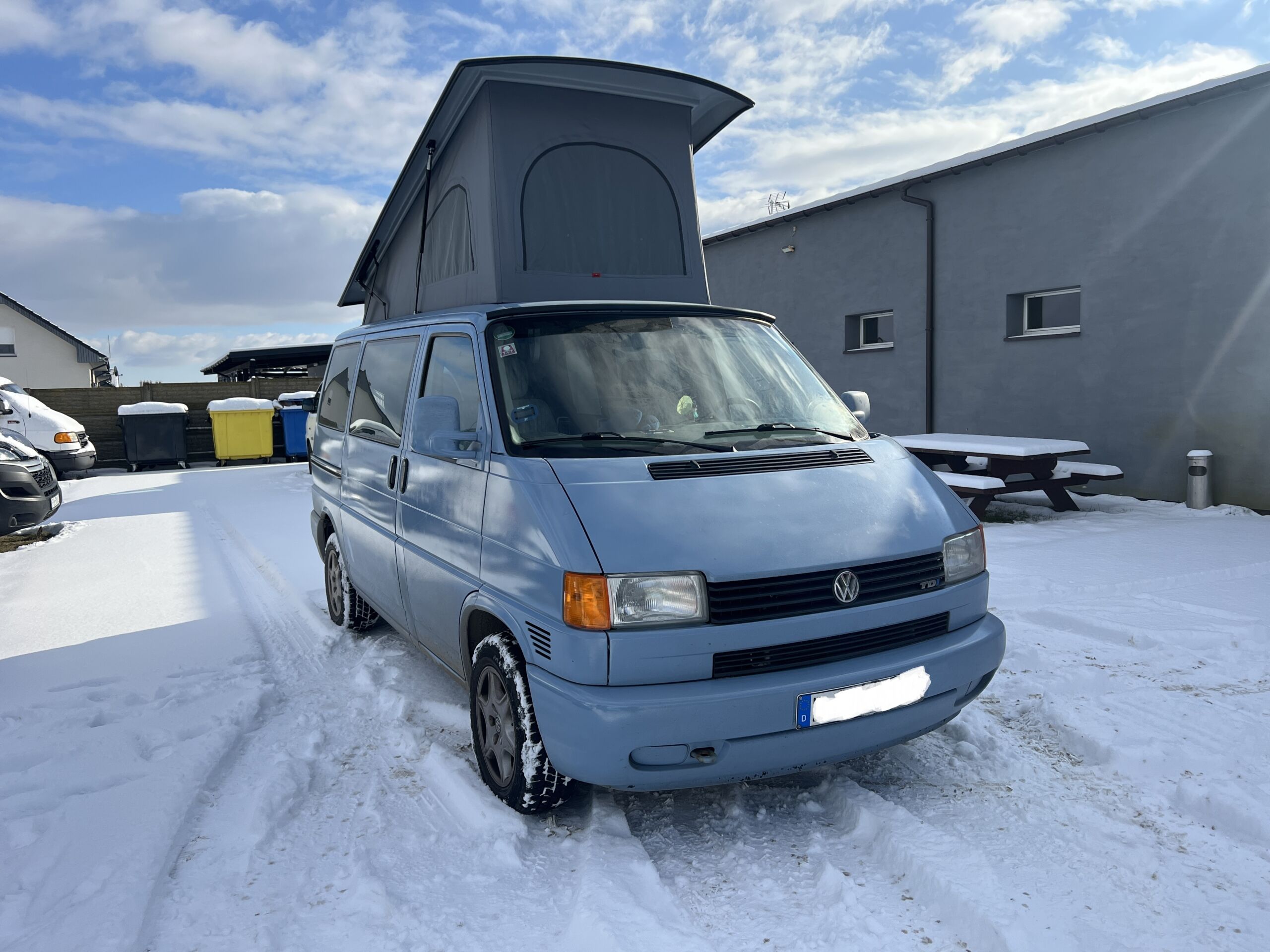 VW T4 montaż dachu sypialnego